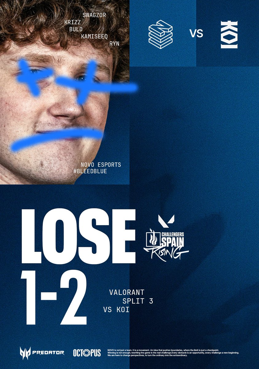 NOVO Esports (@novoesports) on Twitter photo Tough start of the split, after winning game 1 we concede to <a href="/MovistarKOI/">Movistar KOI</a> for 2-1 π€
GGs, head onto next official π«‘
<a href="/PredatorGaming/">Predator Gaming</a>
#NOVOEsports #BleedBlue Tough start of the split, after winning game 1 we concede to <a href="/MovistarKOI/">Movistar KOI</a> for 2-1 π€
GGs, head onto next official π«‘
<a href="/PredatorGaming/">Predator Gaming</a>
#NOVOEsports #BleedBlue