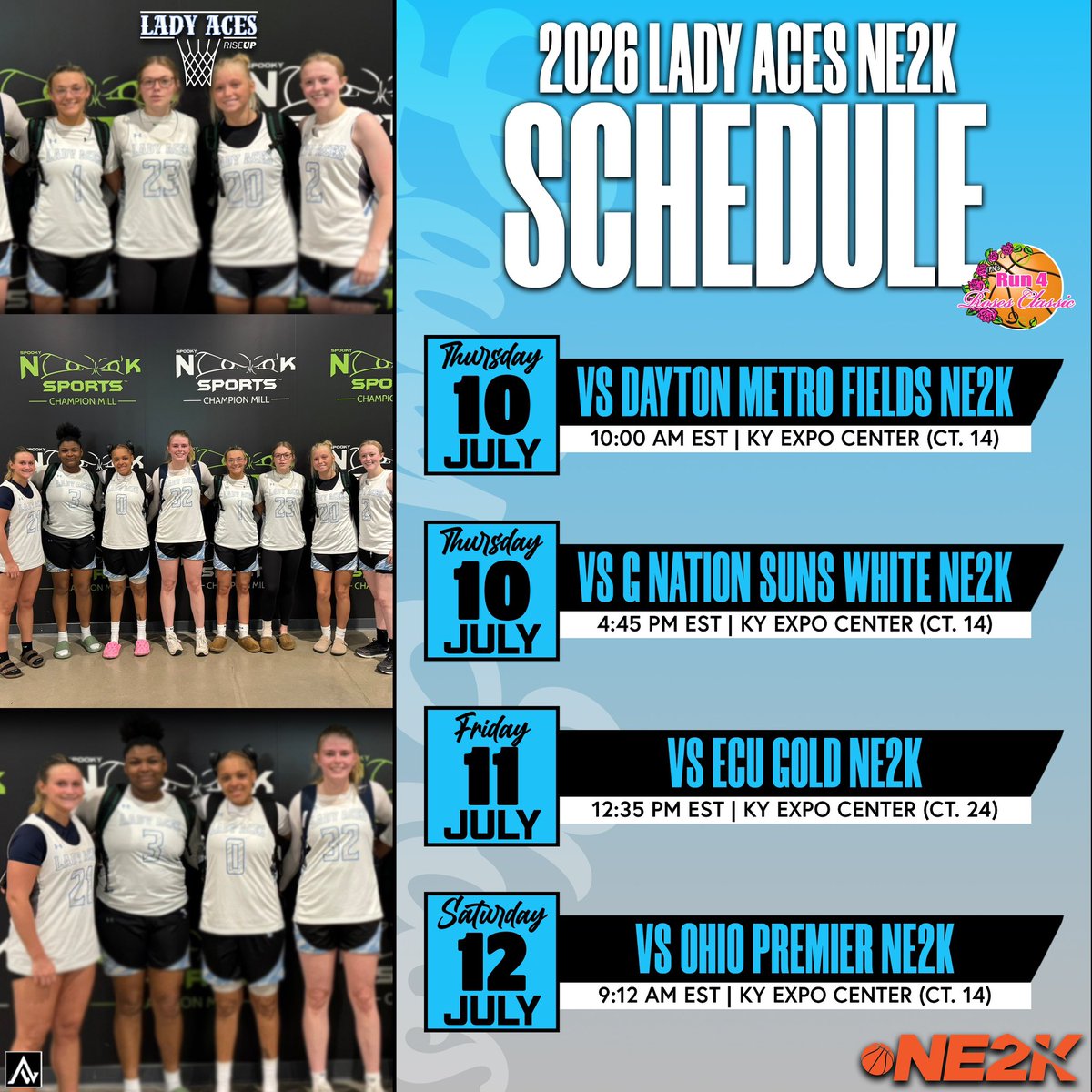 Lady Aces/Rise Up AAU (@ladyacesaau) on Twitter photo 8 days away from the big one! I know these girls are excited. Come check us out! <a href="/TFNsRun4Roses/">TFN's Run 4 Roses</a> <a href="/NE2KHoops/">NE2KHoops</a> <a href="/alyxwhite_/">Alyx White</a> 8 days away from the big one! I know these girls are excited. Come check us out! <a href="/TFNsRun4Roses/">TFN's Run 4 Roses</a> <a href="/NE2KHoops/">NE2KHoops</a> <a href="/alyxwhite_/">Alyx White</a>