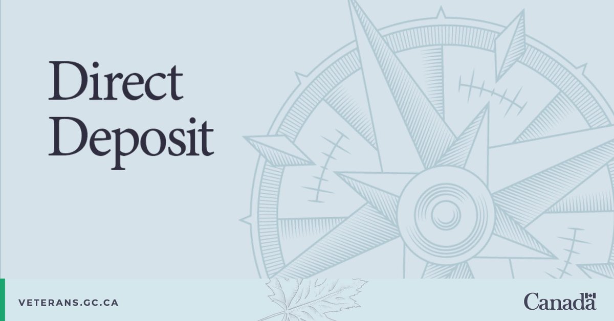 VeteransENG_CA's tweet image. We encourage you to sign up for direct deposit. You can switch to direct deposit at any time.
To receive your July payments directly into your bank account, the deadline to enroll is July 4.
Sign up here: ow.ly/FLeY50WjMEG