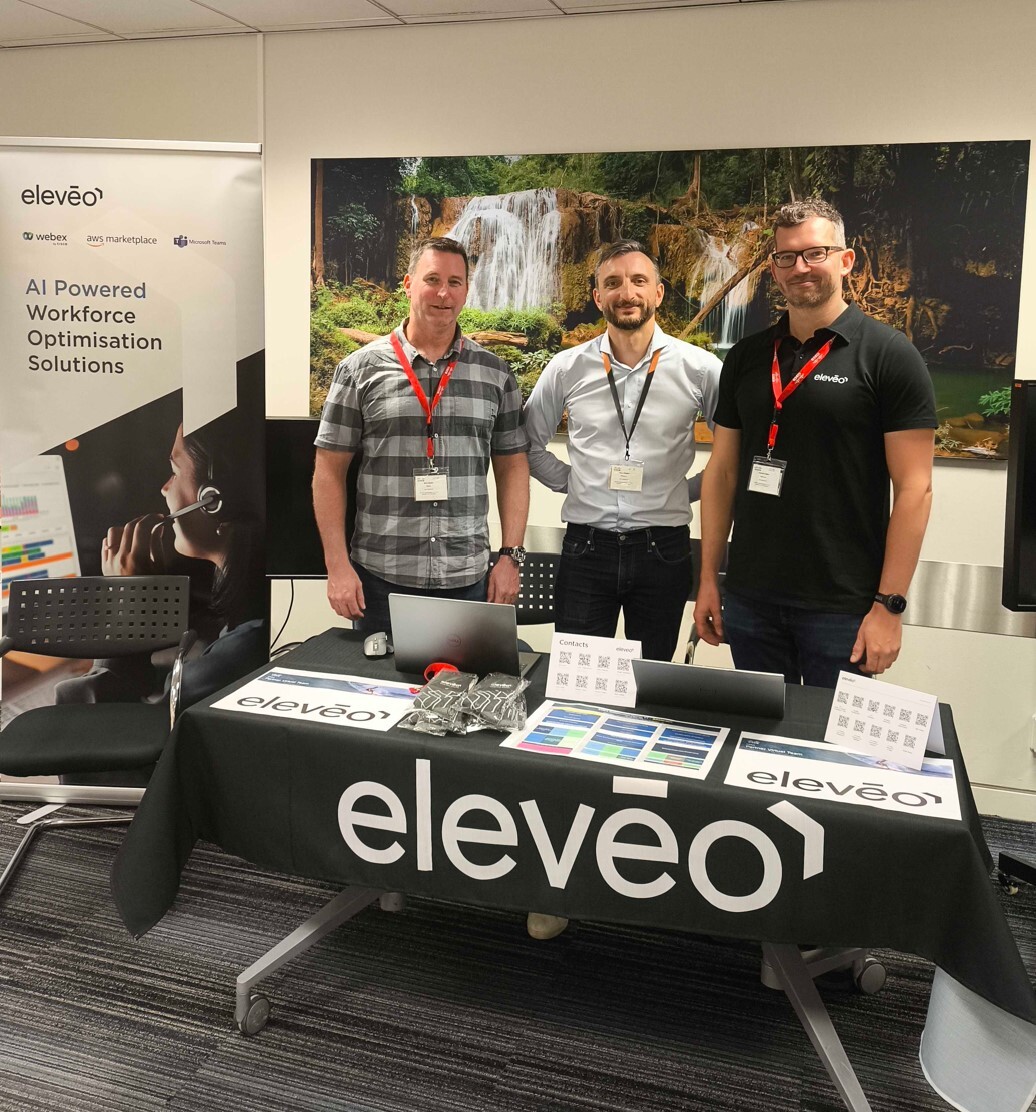myeleveo's tweet image. Eleveo's Brad Vanner, Bogdan Jinaru and Antonin Kadlec last week at the Cisco Partner Virtual Team Event in Amsterdam. Special thanks to all who attended Antontin's session on our AI-fueled tools for Quality Management and Compliance!
#aicontactcenter #workforceoptimization