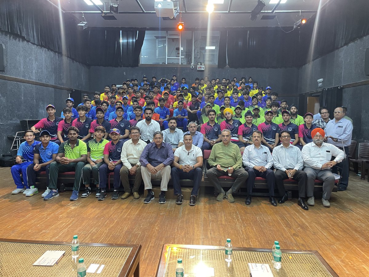 Today, as President of UT Cricket Association, Chandigarh hosted the players’ orientation program ‘Beyond Boundaries’ held at Tagore Theatre, Sector 18, Chandigarh.

Along with Secretary Shri Devinder Sharma, Joint Secretary Shri Ravinder Singh, Apex Council Member Shri Daniel