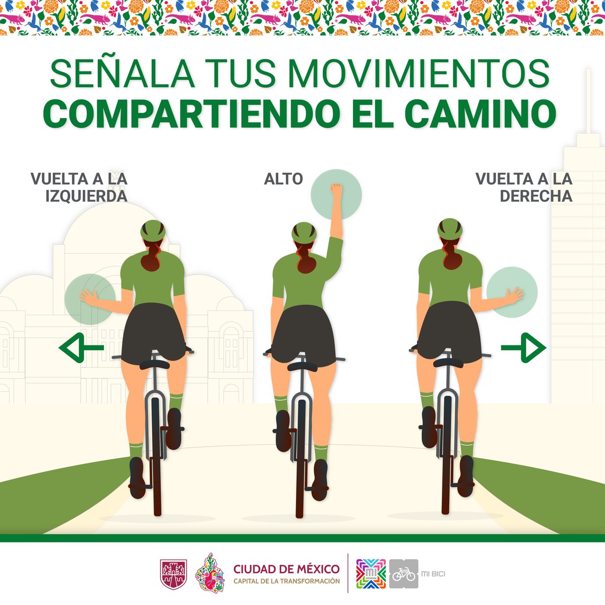 🚴‍♀️ ¡Tus manos también hablan!
Comunica tus movimientos con señales.
