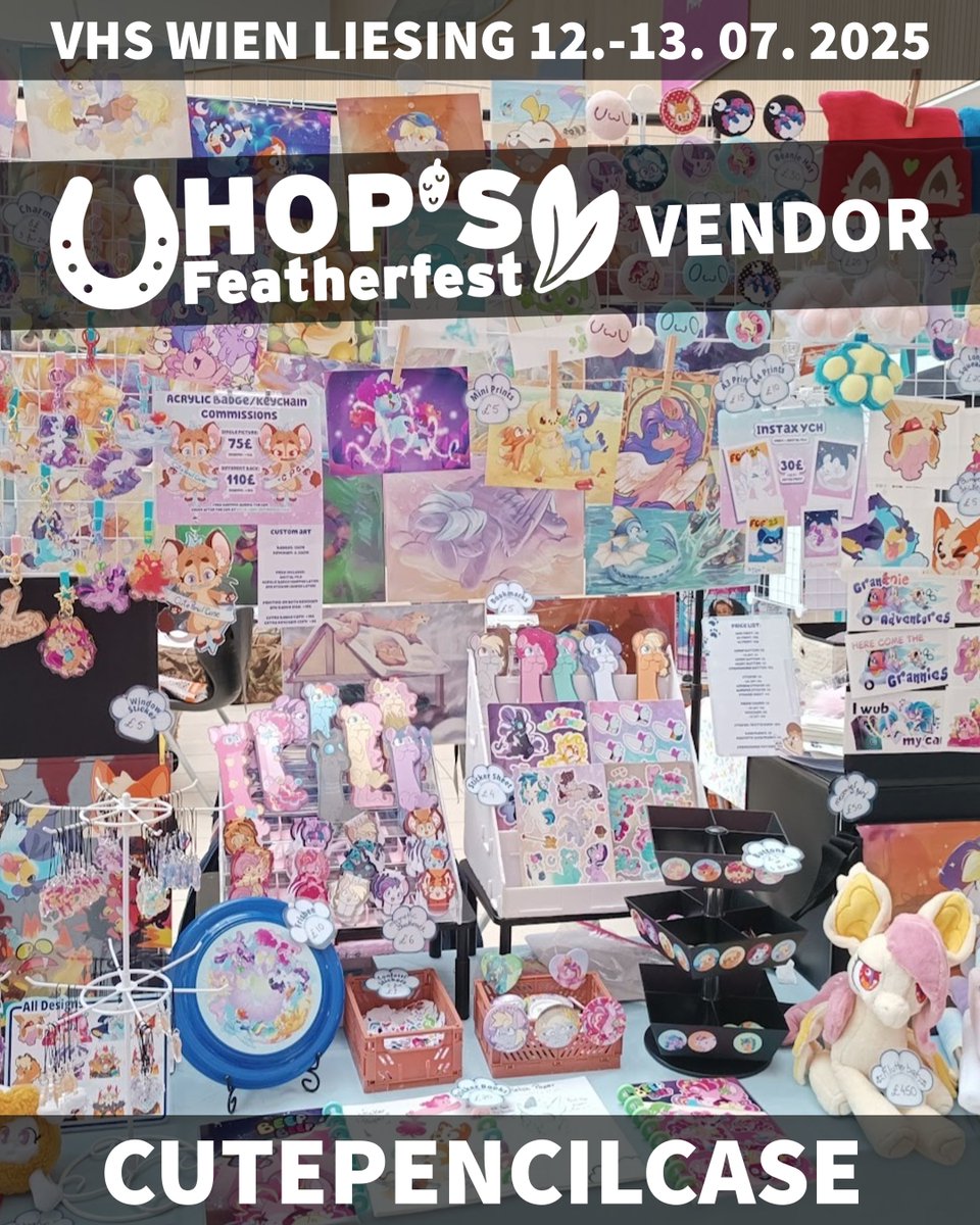 Hop's Featherfest (@hopsfeatherfest) on Twitter photo Meet <a href="/CutePencilCase/">CPC 🔜 Galacon 🖌️ ⚔️ ArtFight!</a>, a Portuguese artist living in Germany that likes drawing, crafting and everything cute (and furbies)! They have stickers, notebooks, charms, plushies, squeakers and much more, and are really excited to visit Hop’s for the first time! Meet <a href="/CutePencilCase/">CPC 🔜 Galacon 🖌️ ⚔️ ArtFight!</a>, a Portuguese artist living in Germany that likes drawing, crafting and everything cute (and furbies)! They have stickers, notebooks, charms, plushies, squeakers and much more, and are really excited to visit Hop’s for the first time!