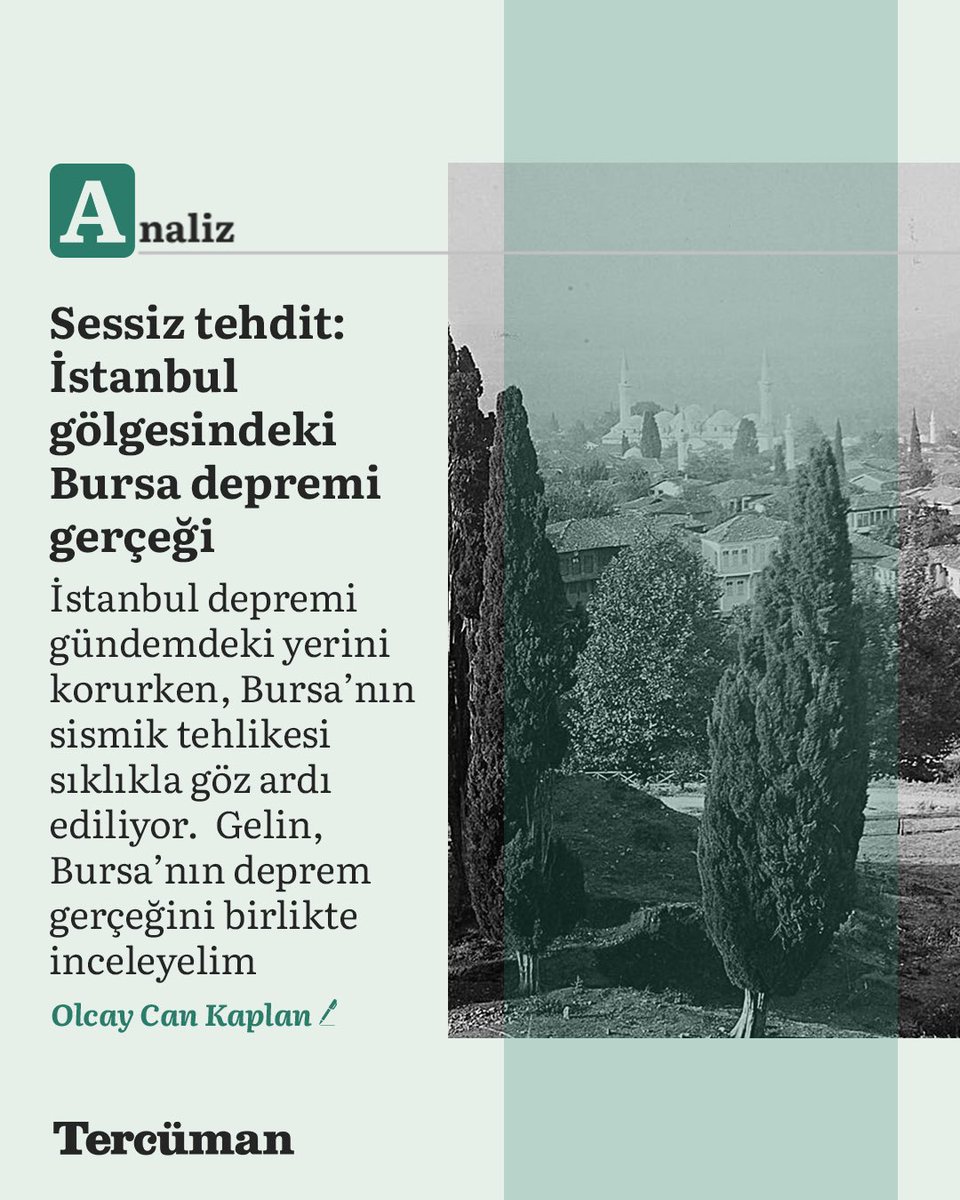 Sessiz tehdit: İstanbul gölgesindeki Bursa depremi gerçeği

İstanbul depremi gündemdeki yerini korurken, Bursa’nın sismik tehlikesi sıklıkla göz ardı ediliyor. Tarihi boyunca sayısız yıkıcı depremle yüzleşen bu kadim şehir, aktif fay hatları üzerinde yer alıyor. Gelin, #Bursa’nın
