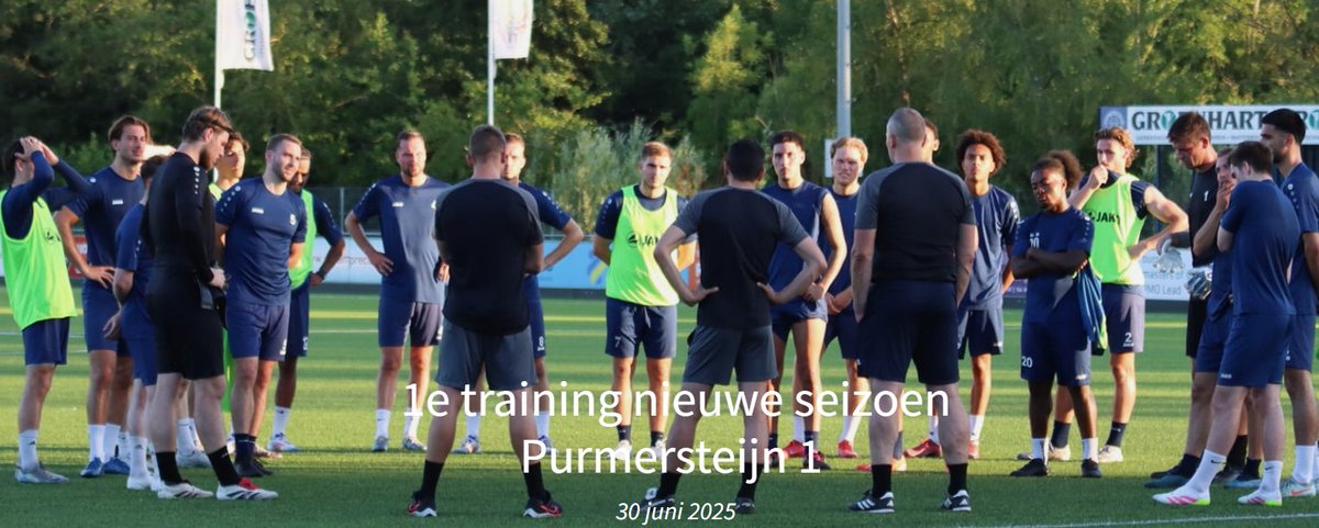 Afgelopen maandag 30 juni is Purmersteijn weer begonnen met de trainingen. Op maandag, dinsdag en donderdag zal de nieuwe trainer Berry Smit de spelers klaar stomen voor de 1e oefenwedstrijd a.s. zaterdag tegen FC Volendam.
purmersteijn.eu/1/2567/purmers…