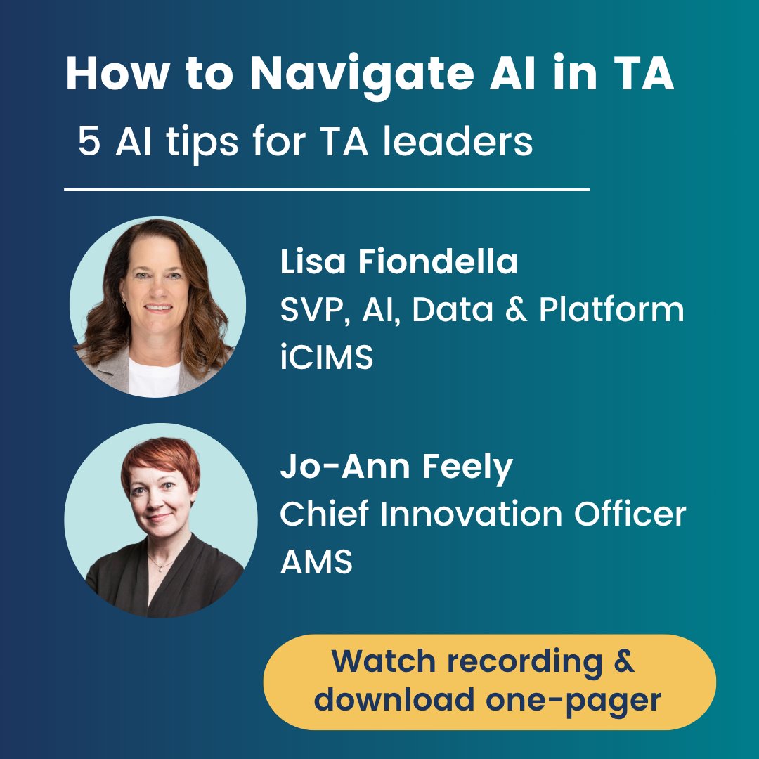We teamed up with our partner @We_are_AMS to create a practical resource for navigating the evolving world of AI in talent acquisition.
 
👉 Dive into the guide and watch our conversation with them: okt.to/iwmr3H