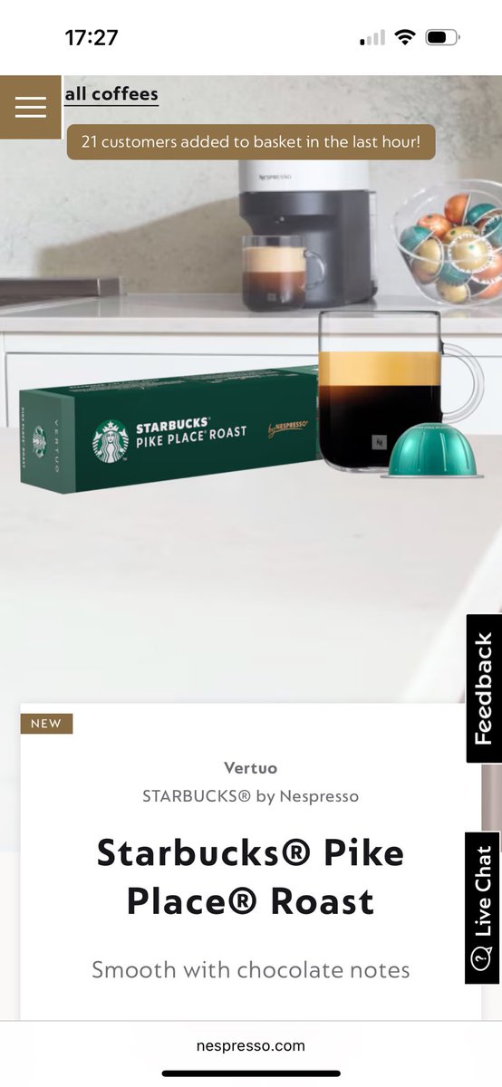 elainew33's tweet photo. Ooh an intensity level of 10 could be interesting!!
Good luck to anyone who comes into contact with me once these get delivered 😂😂
#ExtraStrong #Nespresso #Starbucks #Coffee https://t.co/HLK7o5RQyF