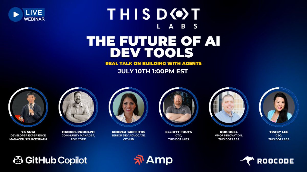 Ryan Furrer (@ryandotfurrer) on Twitter photo Elevate your skill set by mastering AI tools used by industry professionals.
Join the Lunch and Learn at <a href="/thisdotlabs/">This Dot Labs</a> on July 10th for a live demo, networking, and actionable insights.
Secure your spot now ai.thisdot.co/events Elevate your skill set by mastering AI tools used by industry professionals.
Join the Lunch and Learn at <a href="/thisdotlabs/">This Dot Labs</a> on July 10th for a live demo, networking, and actionable insights.
Secure your spot now ai.thisdot.co/events