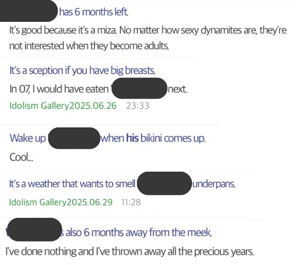 CLASS:y has been a target of sexual harassment for years, yet PoDol STILL doesn’t do anything. This is what people have said about a MINOR member on forums this week. It is absolutely disgusting and PoDol will not do anything. but continue to send her to military performances. 🤬