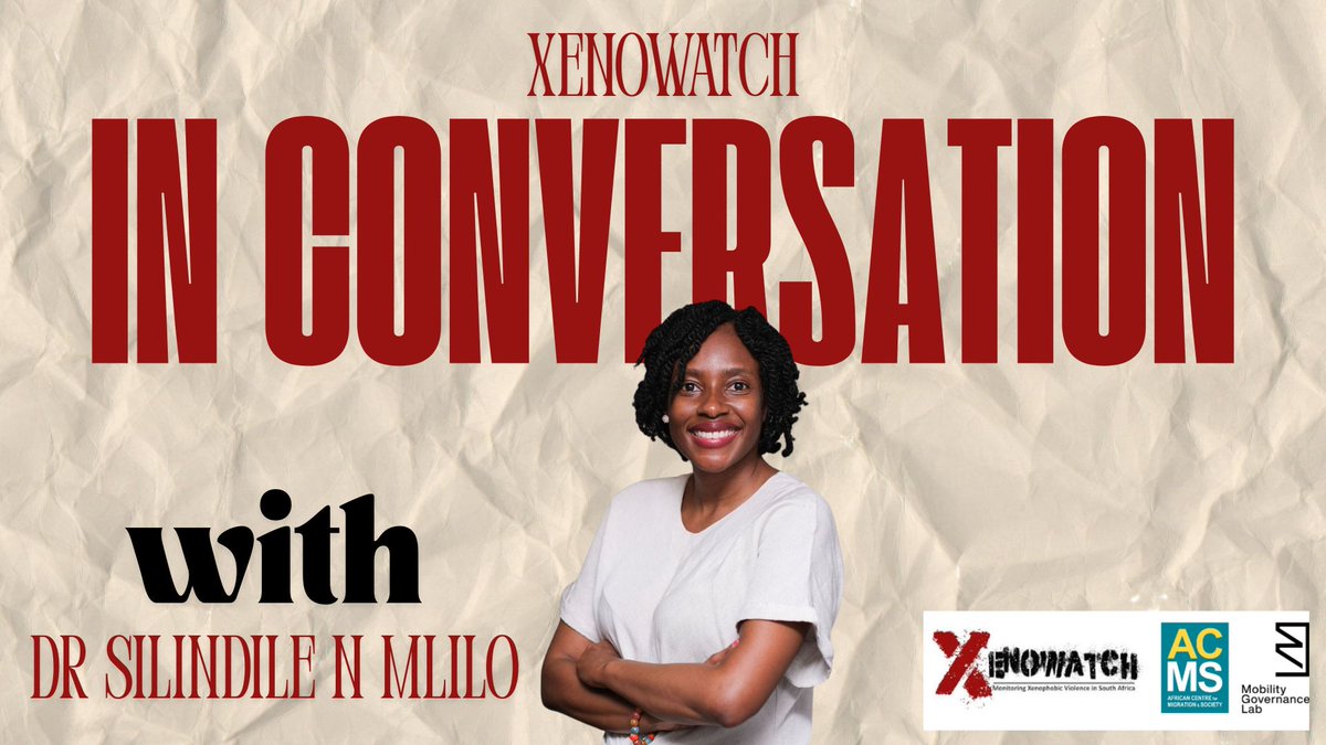 Xenowatch (@xenowatch1) on Twitter photo In Conversation: Dr. Silindile N. Mlilo breaks down how Xenowatch tracks xenophobic discrimination, drives advocacy, and empowers communities.
WATCH: youtu.be/nsO5Y8z2zqY
#Xenowatch #EndXenophobia #MandelaMonth #AfricaUnite #DataForJustice
<a href="/ACMSWits/">ACMS Wits University</a> In Conversation: Dr. Silindile N. Mlilo breaks down how Xenowatch tracks xenophobic discrimination, drives advocacy, and empowers communities.
WATCH: youtu.be/nsO5Y8z2zqY
#Xenowatch #EndXenophobia #MandelaMonth #AfricaUnite #DataForJustice
<a href="/ACMSWits/">ACMS Wits University</a>