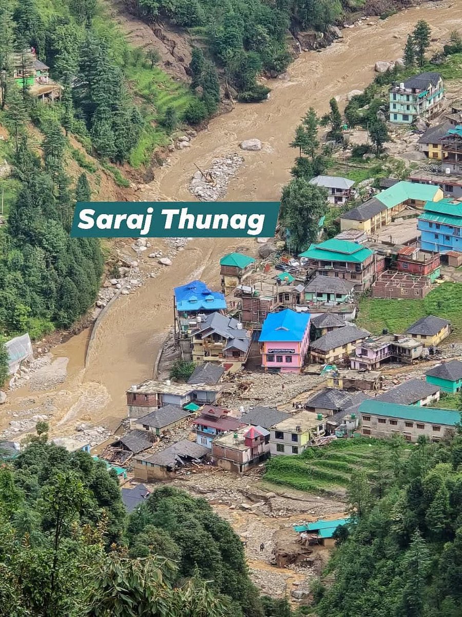 Cloudbursts devastate Himachal’s Mandi

5 to 18 times excess rain on July 1 than three-decade average 

#ClimateCrisis
