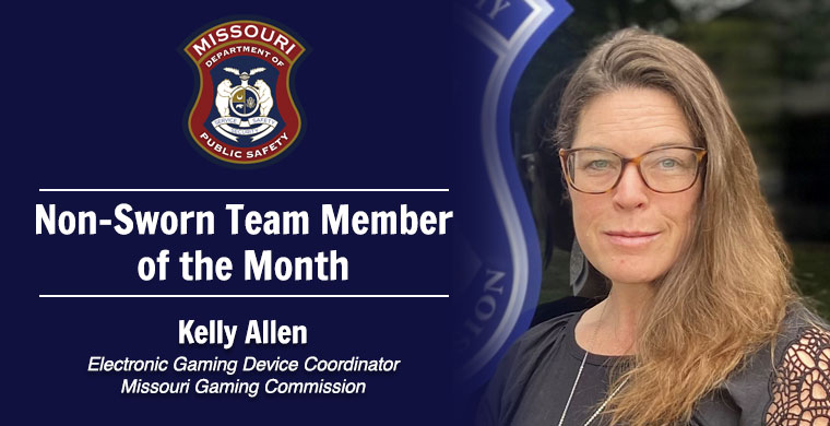 MoPublicSafety's tweet photo. Kelly's a role model for @MoGamingComm colleagues because of her professionalism and attention to detail in educating Missouri’s gaming industry about MGC’s rules and regulations and her emphasis on the need for absolutely strict compliance! Details here: https://t.co/p4cofY4eGq https://t.co/Ao5ndCPR0W