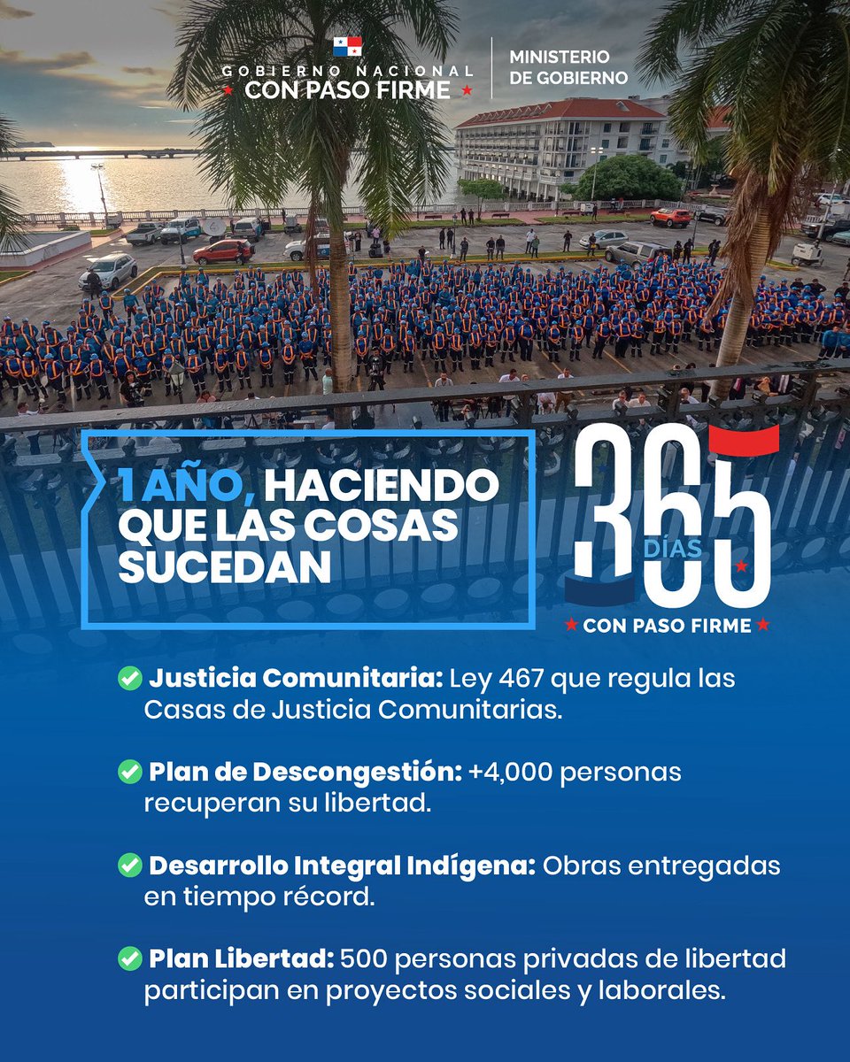 A un año de gestión, avanzamos #ConPasoFirme, nueva Ley de Justicia Comunitaria, más de 4,000 personas recuperaron su libertad, obras para las comunidades indígenas en tiempo récord y 500 privados de libertad participan en proyectos del Plan Libertad.
