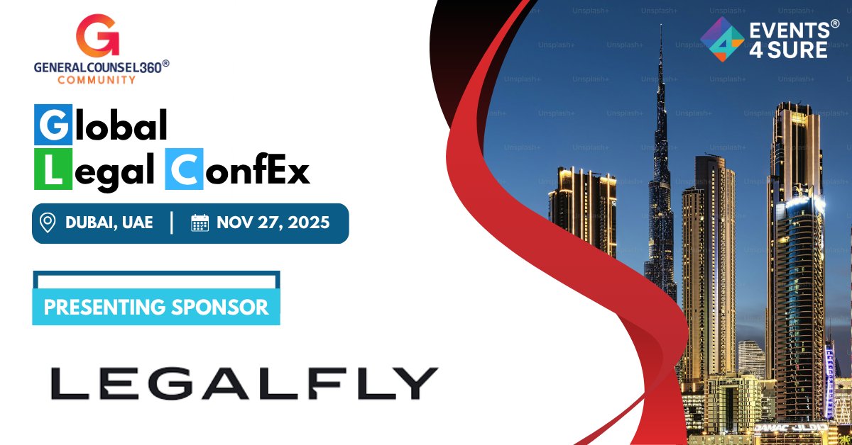 Global Legal ConfEx 2025 – Dubai | Powered by <a href="/LegalFly_ai/">LegalFly</a> 

Join us for a high-impact day of insights, innovation, and elite networking in the evolving world of Legal, Litigation, E-Discovery, Contract, Risk, and Compliance.

#LegalConfEx #LegalTech #RiskCompliance #Dubai2025