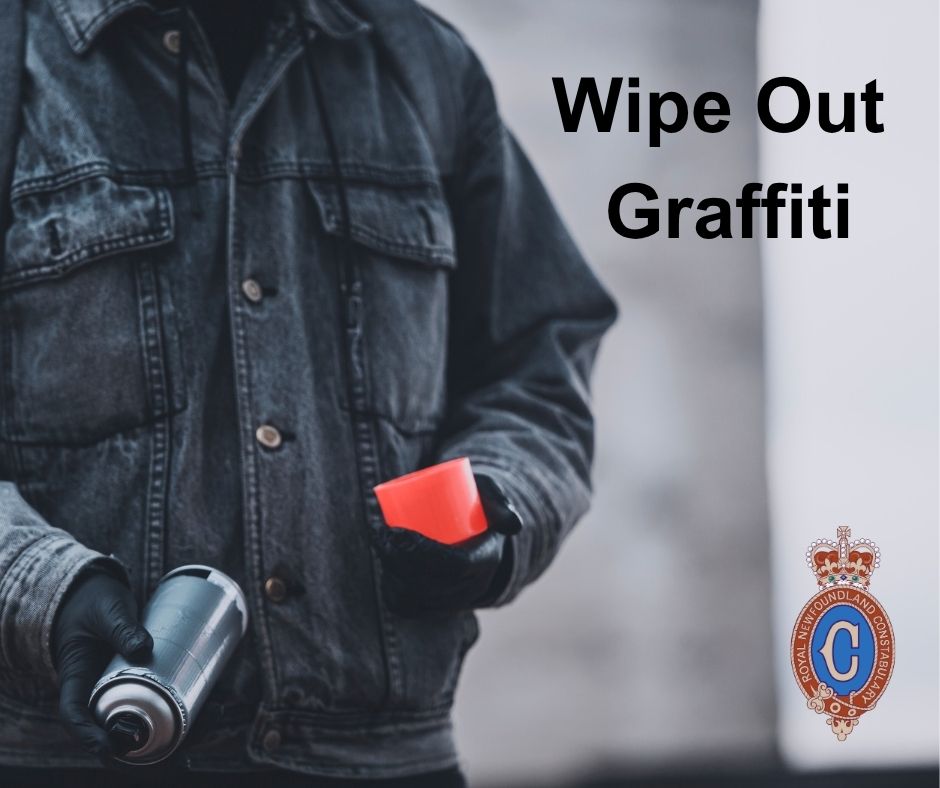 Malicious damage, like graffiti, to private and public property will not be tolerated. The RNC continues to enforce relevant Criminal Code sections in an attempt to hold people accountable. Report acts in progress by calling 911 or call the graffiti tip line at 709-729-8800.