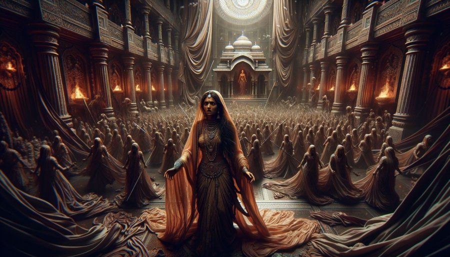 Today in the #mahabharata -karna taunts draupadi - duryodhana displays his thighs to her. Bhima vows to break it.
Hearing bad omens dritharashtra offers boons to draupadi
By the first she frees yudhistra 
By the second the other Pandavas with their weapons 
She refuses the third