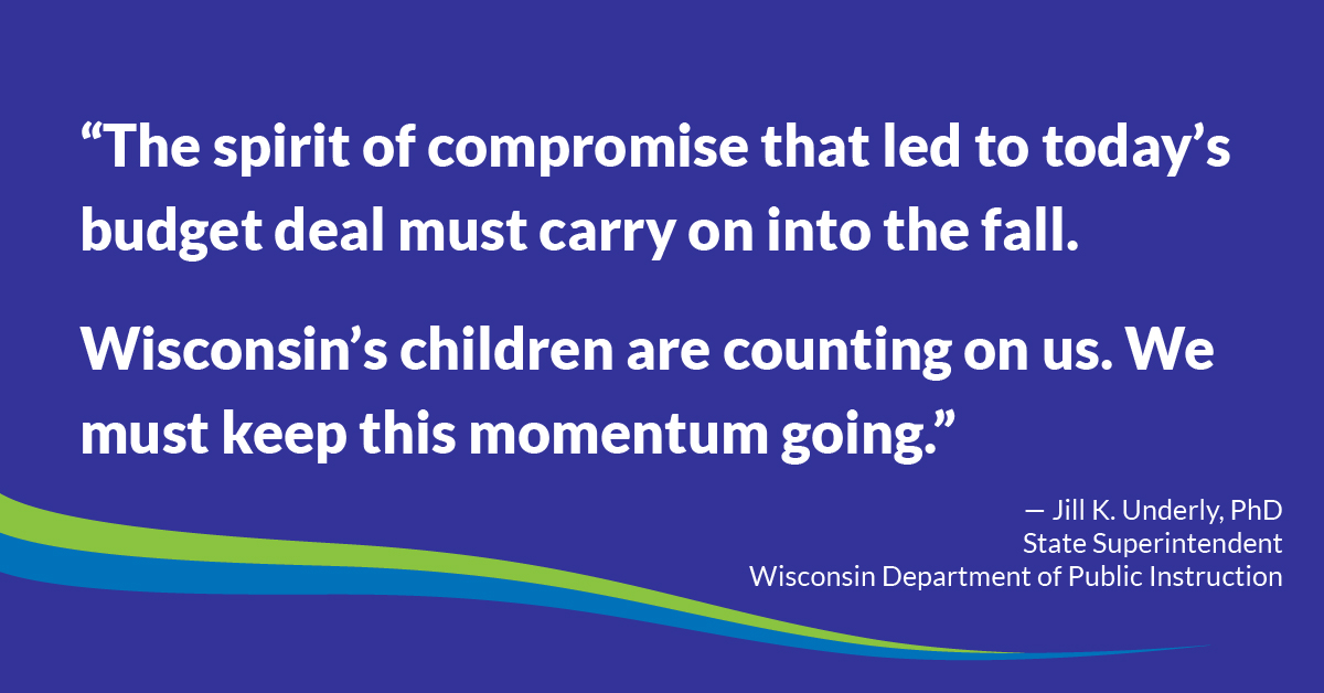 The budget compromise provided needed increases to special education, maintains funding for school mental health, reimburses schools for literacy efforts related to Act 20, and creates a long overdue state funding level for childcare.