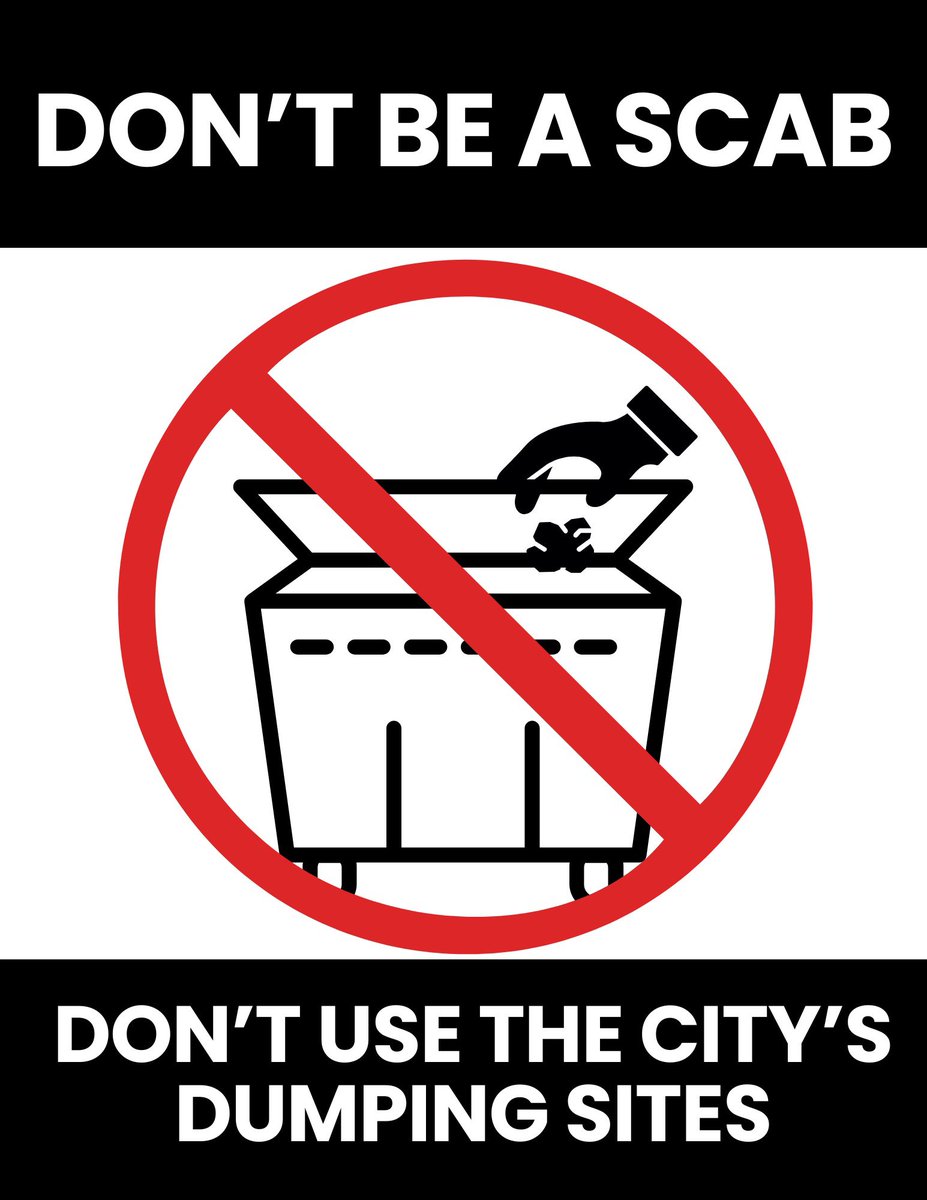 wondering how to support striking <a href="/afscme33/">afscme33</a> workers? You can do so by simply not taking your trash to the city’s dump sites