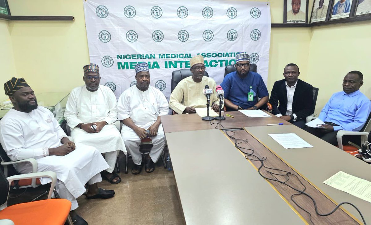 nationalnma's tweet photo. 🔥🚨 📢 📰 🩺🏥🇳🇬

2nd July, 2025

PRESS CONFERENCE OF THE NIGERIAN MEDICAL ASSOCIATION HELD AT THE NMA HOUSE ON 2ND JULY,2025.

NIGERIAN MEDICAL ASSOCIATION REJECTS NATIONAL SALARIES, INCOMES AND WAGES COMMISSION’S (NSIWC) CIRCULAR (SWC/S/04/S.218/III/646) DATED 27th JUNE, 2025 ON REVIEW OF ALLOWANCES FOR MEDICAL/DENTAL OFFICERS IN THE FEDERAL PUBLIC SERVICE: DEMANDS URGENT GOVERNMENT ACTION.

Compliments from the NIGERIAN MEDICAL ASSOCIATION.

We have decided to engage the press on recent trends and circulars from the NSIWC which clearly violates previous collective bargaining agreements. This recent occurrence has aggravated a pre-existing tension amongst the remaining doctors who still find it patriotic to remain here to practice. 

The Nigerian Medical Association (NMA) expresses grave disappointment and unequivocally condemns the circular purportedly issued to address the consequential adjustment of allowances under the Consolidated Medical Salary Structure (CONMESS) for medical and dental practitioners in Nigeria.
The circular is grossly inadequate, misleading and constitutes a flagrant violation of the spirit and letter of the agreements painstakingly reached during the collective bargaining process between the NMA and the Federal Government of Nigeria.
We want to bring this to the attention of Mr President, His Excellency President Bola Ahmed Tinubu (GCFR), National Assembly and the general public whom we are under oath to always protect and promote their wellbeing. 

We reject this new circular in its entirety and demand a new circular that reflects previous agreements reached. 
The principles of fairness and justice must be applied in adjusting allowances as agreed in the past. We have also sent the correct table as requested by relevant organs of government. However, we are dismayed that it was discarded and we were never contacted in any discussion before the unilateral circularisation.

Our demands include but not limited to:
1. Immediate withdrawal of the circular on review of allowances for medical/dental officers in the federal public service dated 27th June, 2025
2. Immediate correction of consequential adjustments in line with the agreements of 2001, 2009, and 2014 CBAs.
3. Immediate correction of the relativity agreed between CONMESS and CONHESS and compliance with relativity in all professional allowances in accordance with the 2001 CBA, particularly regarding call duty allowances, and the payment of all accrued backlogs.
4. Immediate settlement of all outstanding arrears of 25/35% CONMESS, clinical duty and accoutrement allowances owed to medical and dental practitioners.
5. Immediate payment of Medical Residency Training Fund (MRTF) for 2025, and review of the MRTF to reflect prevailing economic realities.
6. Immediate convocation of the long-overdue Collective Bargaining Agreement (CBA) negotiations on CONMESS.
7. Immediate Release of the Circular on Clinical Duty and other allowances for honorary consultants as agreed in January 2024. 
8. Implementation of scarce skills allowances for medical consultants
8. Approval of specialist allowances for all doctors.  
9. Approval of excess workload allowances for all doctors.
10. Adoption of relativity in all professional allowances in accordance with the 2001 CBA, particularly regarding call duty allowances
11. Compliance with CBA of 2021 on hazard allowance. 
12. Implementation of subsiting CONMESS circular of 2024 for house officers.
13. Universal application of the CONMESS across all Federal and state MDAs to combat internal brain drain.
14. Provision of comprehensive health insurance coverage for all medical and dental practitioners.
15. Immediate constitution of management boards for federal hospitals to enhance governance and operational efficiency as provided in the Acts for Federal Tertiary Institutions.
16. Issuance of a circular implementing the reviewed retirement age for medical and dental practitioners.
/2