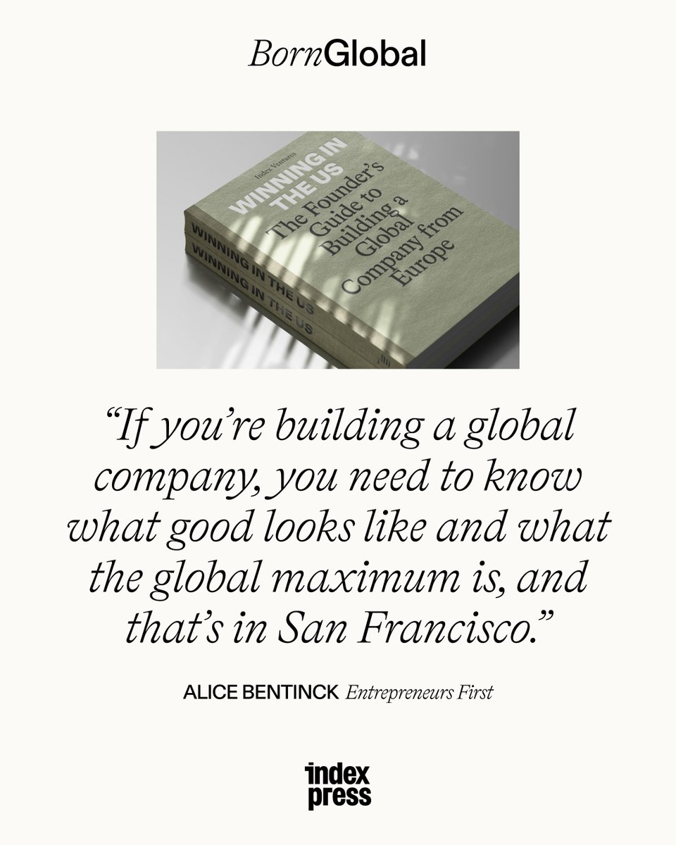 Earlier this year, our cofounder <a href="/Alicebentinck/">Alice Bentinck</a> spoke with the <a href="/IndexVentures/">Index Ventures</a> team about what moving to SF means for founders looking to build a global company. Yesterday marked the launch of their book “Winning in the US: The Founder’s Guide to Building a Global Company from