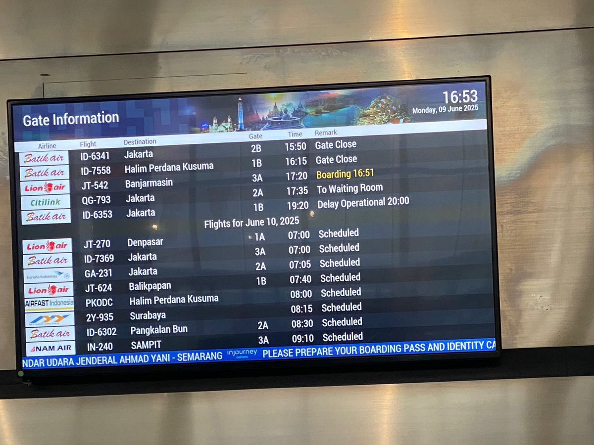 Obfuscator33's tweet photo. @LionAirID COMPLAIN!! Your flight ID6353 dated 9th June 2025, departed late from Semarang to Jakarta. Scheduled Departure time 18:10 actual departure time 21:10.. caused my family to miss their international flight from Jakarta. Upon request for refund from the travel agent your office has provided a letter after 20 days showing time of departure as 18:40. 

See the photos taken at the airport that the flight had not even been boarded till 21:00. Confirm the authenticity of these letters issued by your office.