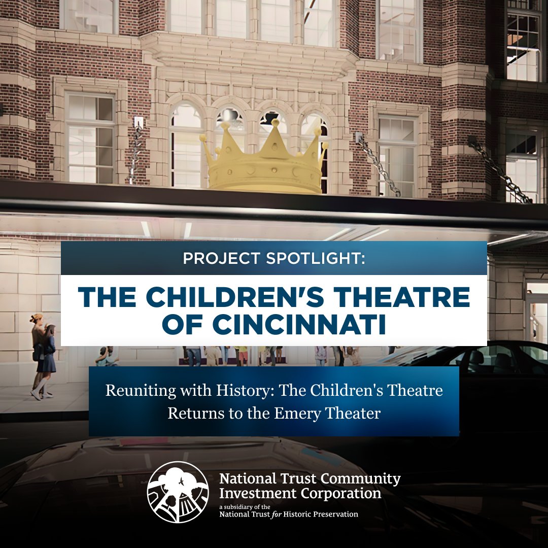 The Children's Theatre of Cincinnati has returned home to the historic Emery Theater! NTCIC's $8M NMTC allocation and $7.57M #HTC financing helped transform this vacant venue into a 1,500-seat theater, expanding arts access for students. Learn more: ntcic.com/projects/child…