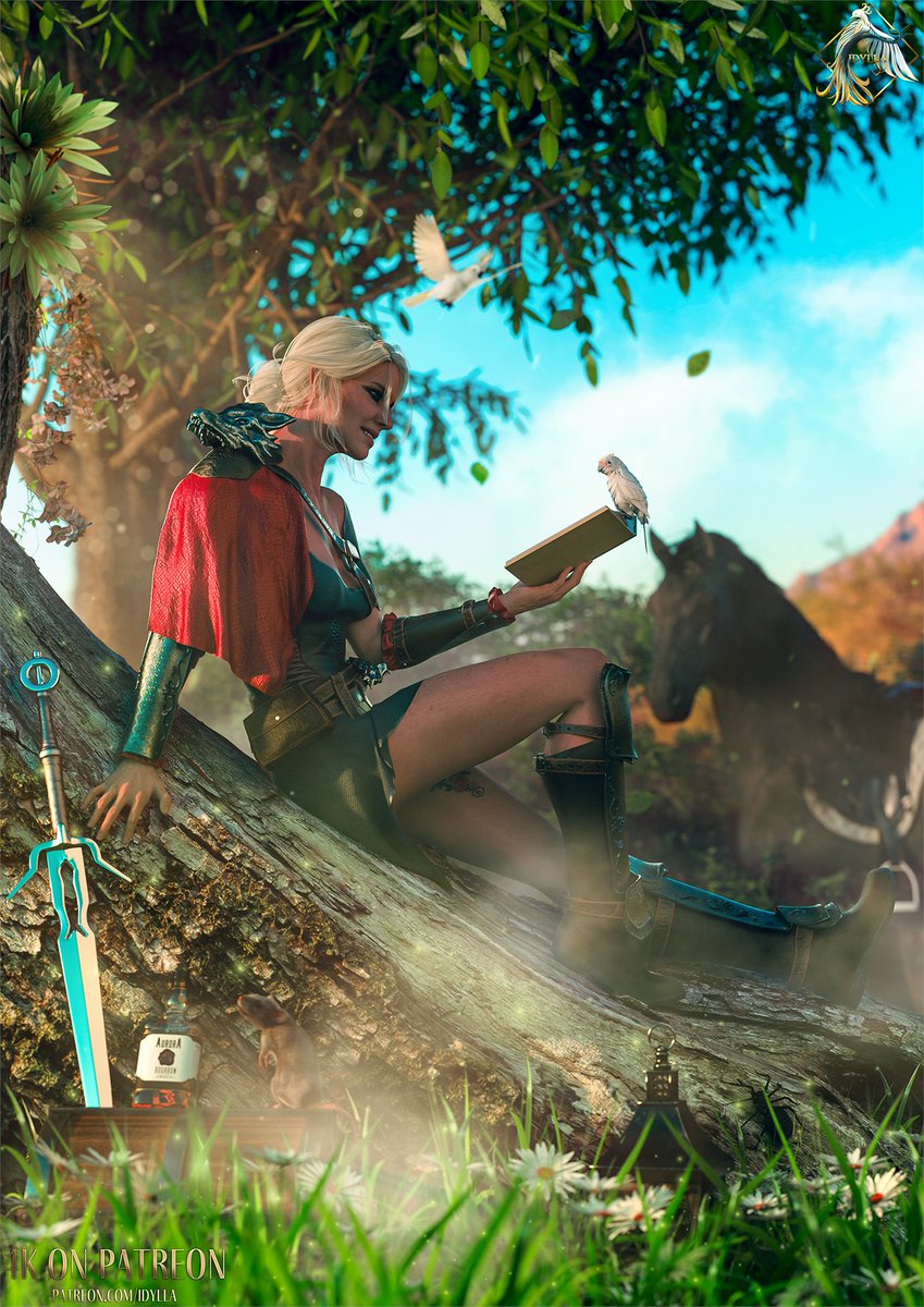 Although this is an NSFW account, I want to share this Ciri commission render with you guys! 
Theme: Ciri in a peaceful place.