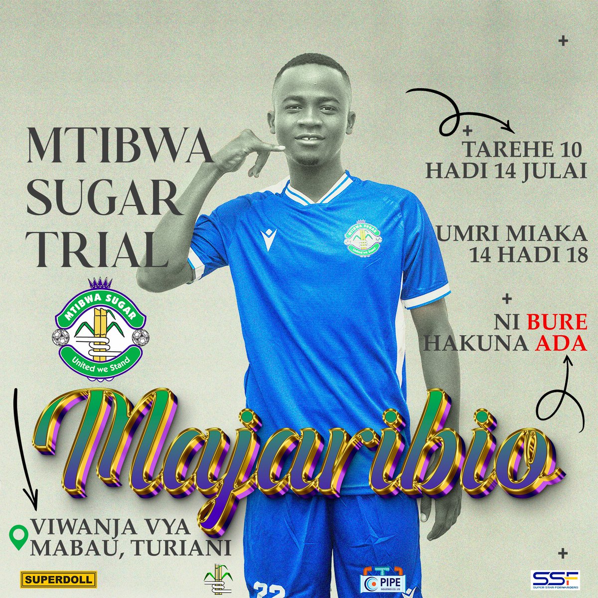 🚨🚨🚨
TAARIFA.
🔹 Rasmi majaribio yataanza tarehe 10 julai hadi tarehe 14 julai.
🔹 Majaribio yatafanyika kwa siku 5 ni vyema kijana akafika kuanzia siku ya kwanza sababu kila siku itakua na program yake.