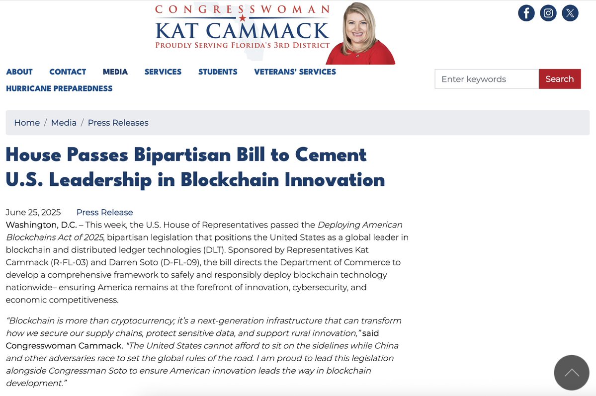 Prof Dr Naseem Naqvi MBE (@drnaseemnaqvi) on Twitter photo "Blockchain is more than Crypto. It is next-generation infrastructure..."
Completely agree with Congresswoman <a href="/RepKatCammack/">Rep. Cammack Press Office</a> <a href="/Kat_Cammack/">Kat Cammack</a>
#US #National #Blockchain #Roadmap "Blockchain is more than Crypto. It is next-generation infrastructure..."
Completely agree with Congresswoman <a href="/RepKatCammack/">Rep. Cammack Press Office</a> <a href="/Kat_Cammack/">Kat Cammack</a>
#US #National #Blockchain #Roadmap