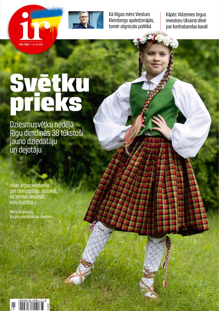 NellijaL's tweet photo. IR stāsts par Kocēnu pamatskolā atjaunotā kora apbrīnojamo ceļu uz Dziesmusvētkiem 😍 Bet ir arī skandāls - Vidzemes tirgus investoru Ukrainā dēvē par “kontrabandas karali”. Un uztaisījām Rīgas mēra Viestura Kleinberga portretu - kā viņš apdedzinājās, tomēr atgriezās politikā. https://t.co/k1Lct3rJvf