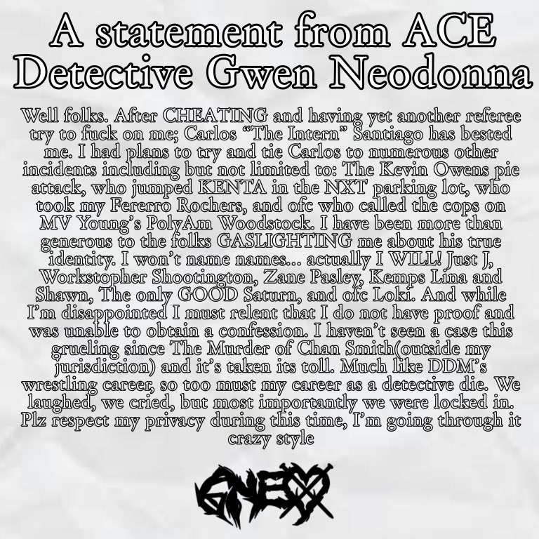 GwenNeodonna's tweet image. It’s the end of an era gang 😞