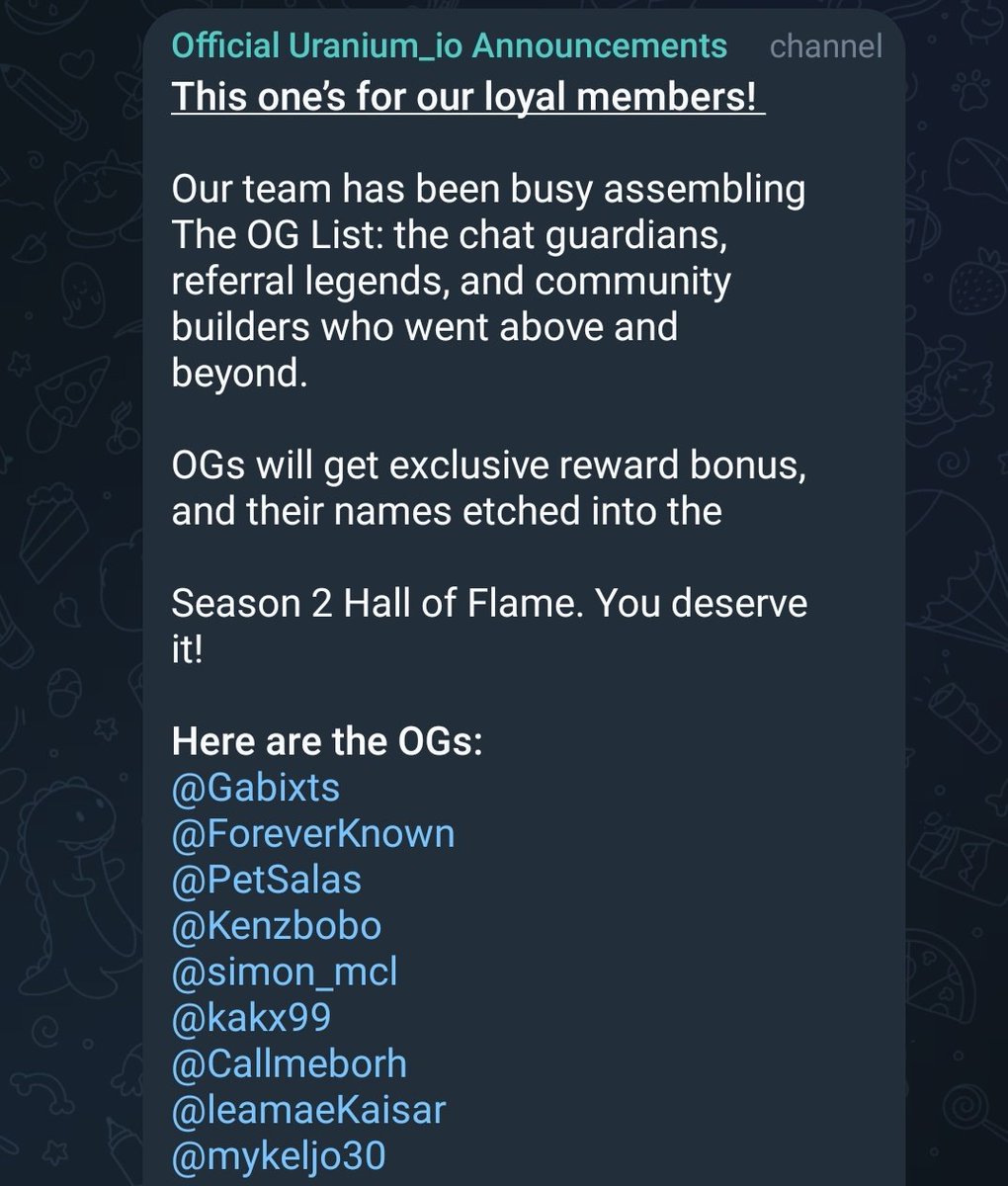 AuzanLn's tweet photo. Just got selected as an OG in the Uranium project (xU3O8)! ππ₯
Big shoutout to the Uranium team for the honor this community is nuclear! β’οΈπ£
Ready to carry this energy into Season 2. Letβs light up the Hall of Flame! π₯
#Uranium #xU3O8 #HallOfFlame #ToTheMoon @uranium_io https://t.co/4cyp30SHX6
