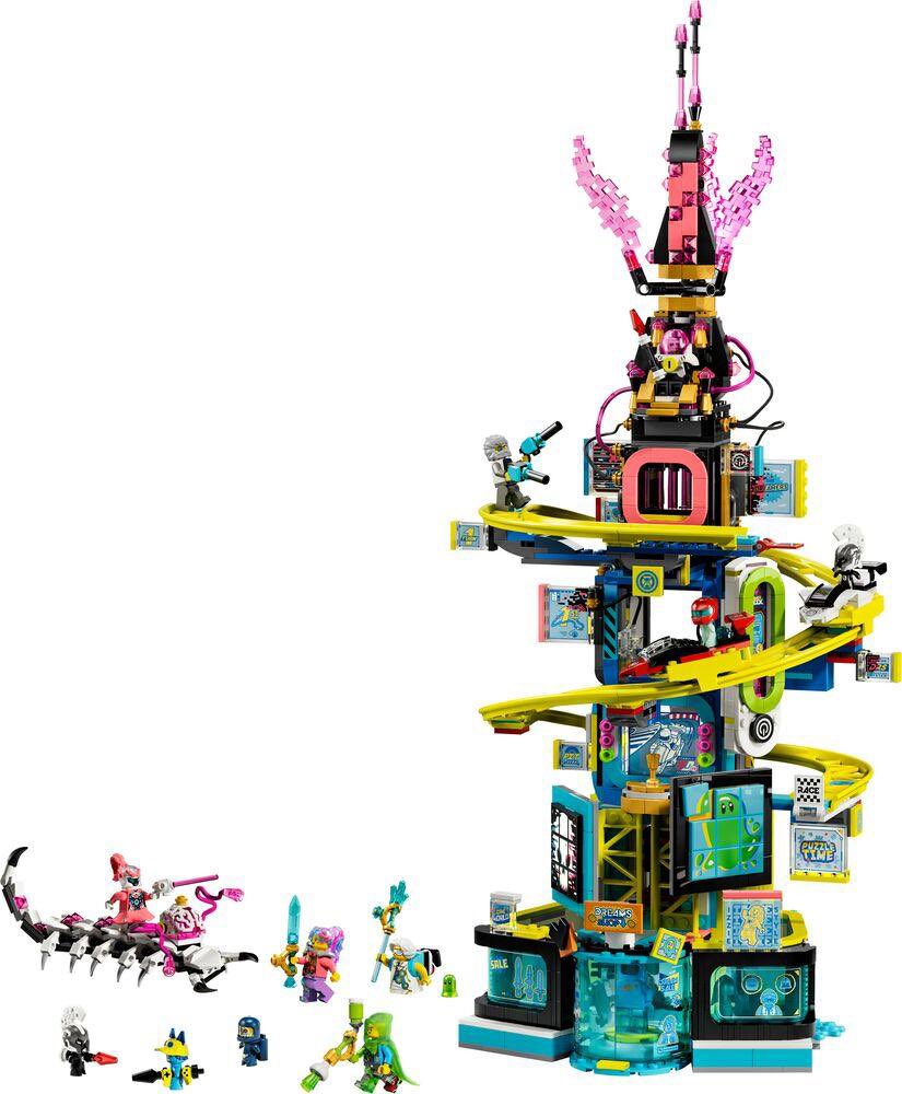 PenPlays_'s tweet photo. Here’s the first, &amp; likely only look at the LEGO DreamZzz Game Island Tower, which, apparently, is not releasing

This means LEGO cancelled one of the only good DreamZzz sets

I’m so bummed

It included exclusive minifigs: a villain, Mrs. Castillo, &amp; a new Classic Spaceman suit https://t.co/VT2D89j67H