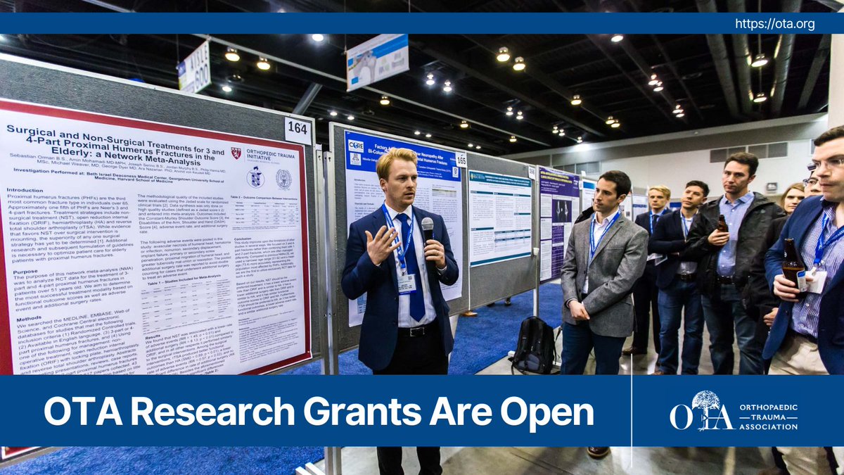 otatrauma's tweet image. OTA Research Grant applications close July 15. Check availability and application at bit.ly/3UPX0HY