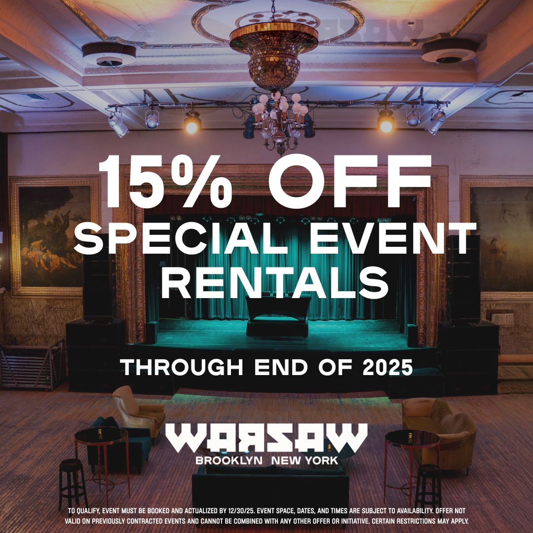 Warsaw Concerts (@warsawconcerts) on Twitter photo Ever dream of throwing your own event at Warsaw? We just made it 15% easier π
Now through the end of 2025, save 15% on Warsaw rental fees! Dates & times are subject to availability so contact us now to start planningπ
π 929-441-3116
π§ warsawevents@livenation.com Ever dream of throwing your own event at Warsaw? We just made it 15% easier π
Now through the end of 2025, save 15% on Warsaw rental fees! Dates & times are subject to availability so contact us now to start planningπ
π 929-441-3116
π§ warsawevents@livenation.com