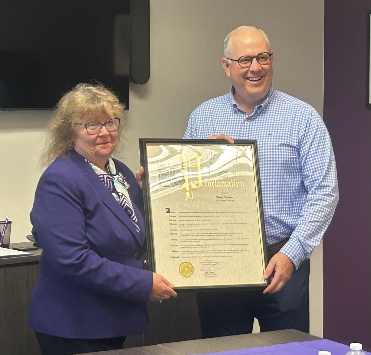 Bill Conrad, 140th NYS Assembly (@140thbill) on Twitter photo Hooray for this Woman of Distinction, Nancy Swiston, who's on a mission to help those touched by Alzheimer's.
She facilitates the dementia support group at the COT Senior Center and is instrumental to the work of <a href="/WNYAlz/">Alzheimer's Association, WNY Chapter</a>, where I met her this morning. A true community servant.💜 Hooray for this Woman of Distinction, Nancy Swiston, who's on a mission to help those touched by Alzheimer's.
She facilitates the dementia support group at the COT Senior Center and is instrumental to the work of <a href="/WNYAlz/">Alzheimer's Association, WNY Chapter</a>, where I met her this morning. A true community servant.💜