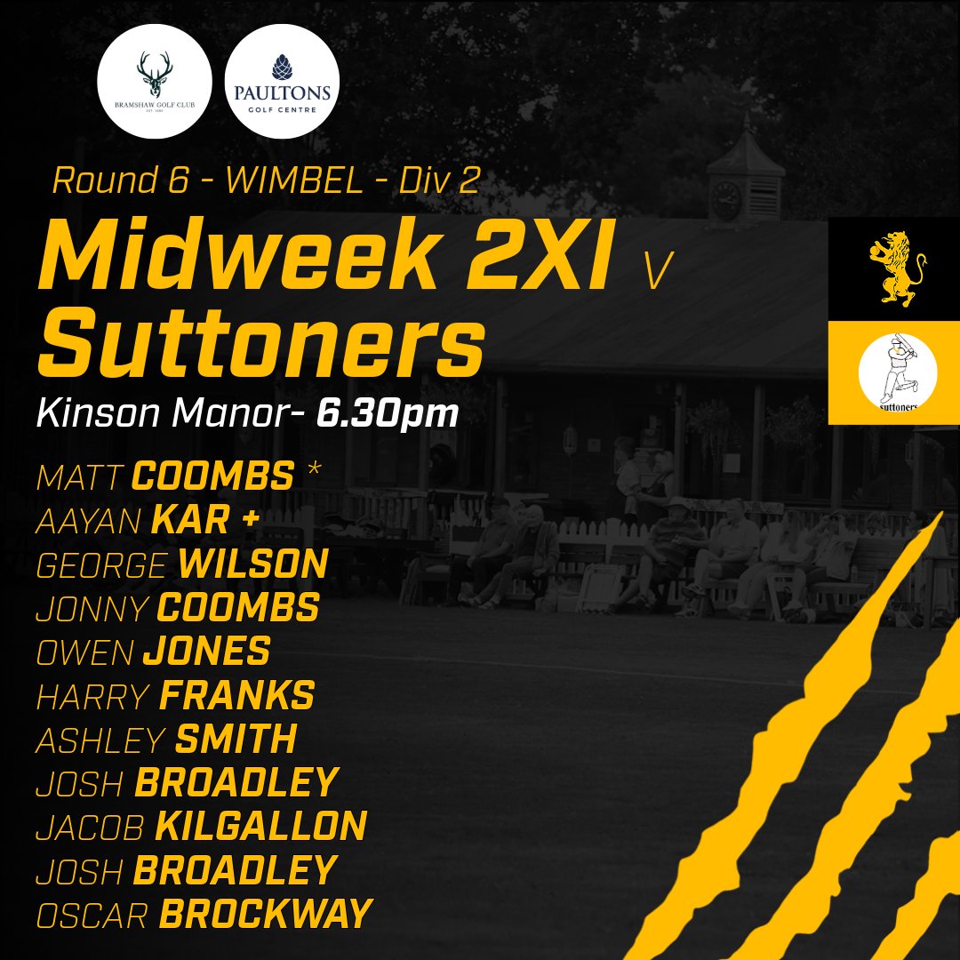 The 1s get a night off this week as Hamworthy have conceded, so all eyes turn to the 2s who pop down the road to Suttoners as we begin the second leg of the season. #blackandgold #upthelions 🖤 💛 🦁 #bournemouth #cricket