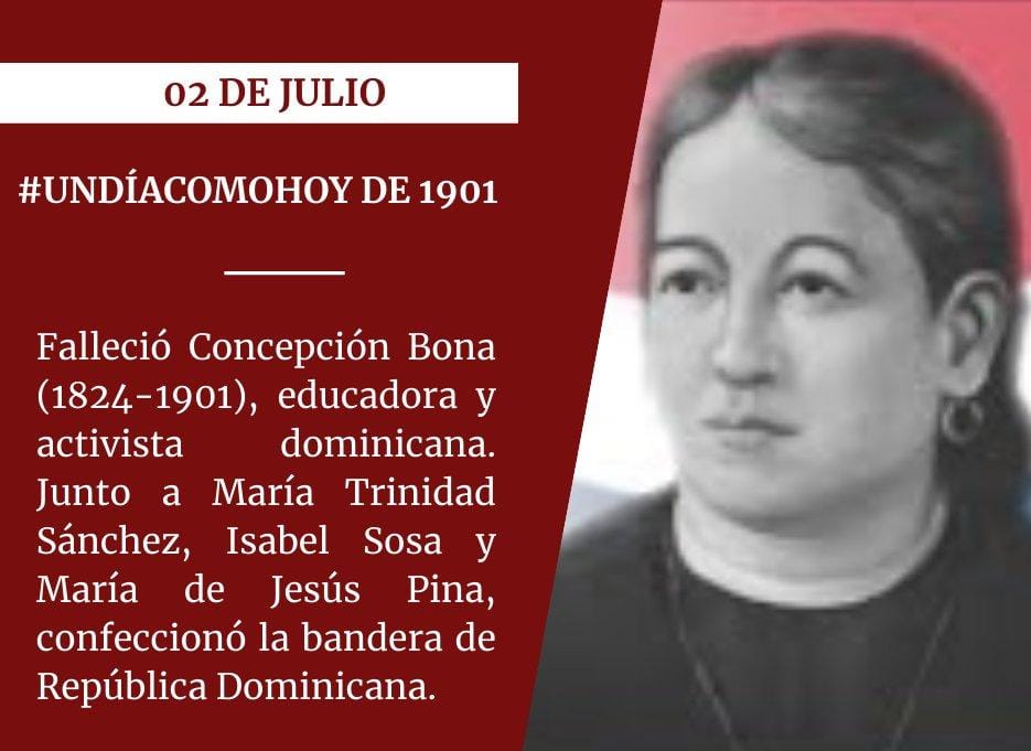 GeneroUasd's tweet photo. Concepción Bona, una de las heroínas de la Independencia Dominicana, es recordada por su valentía y papel en la confección de la bandera nacional. Su legado se expresa en su acción y compromiso con la libertad. https://t.co/u7C7HjIuiv