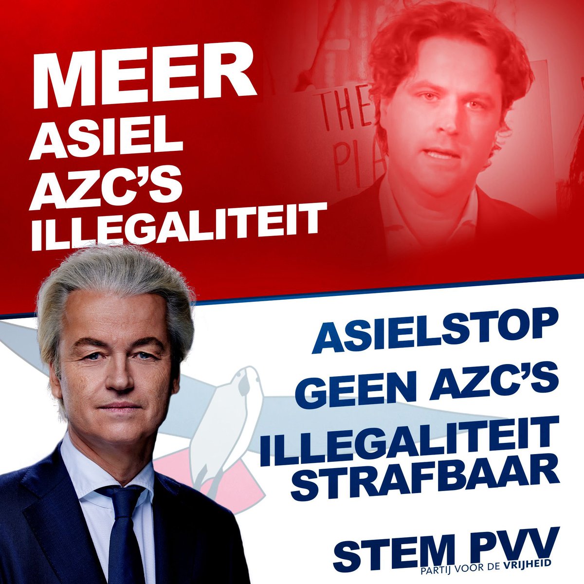 CDA = NSC 2.0

Partijen die illegaliteit koesteren hebben geen moraal en verdienen hard door de kiezer te worden afgestraft.

#PVV #StemPVV
