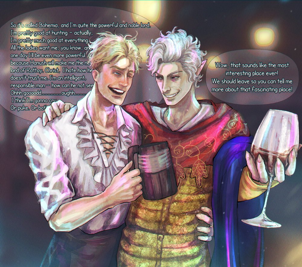 I haven’t been creating art for years for the bg3 and kcd2 communities just to not doodle this haha
#Astarion #HansCapon
