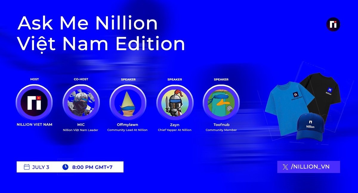 🎙️ AMA: Ask Me Nillion – Vietnam Edition #2

Chuỗi AMA đặc biệt dành riêng cho cộng đồng Việt Nam, nơi chúng ta cùng nhau khám phá chiều sâu công nghệ và những mảnh ghép thú vị trong hệ sinh thái <a href="/nillionnetwork/">Nillion</a> 

🔬Khách mời :
<a href="/_offmylawn/">offmylawn ⚔️</a> - Lead cộng đồng Nillion