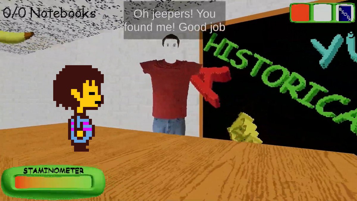 *This loud, corrupted figure is glad that you found him!
*He claims he's got something kind of important to say.
*(Listen to him?)
❤️Yes          No

Submitted by <a href="/null_filename_2/">Null</a>