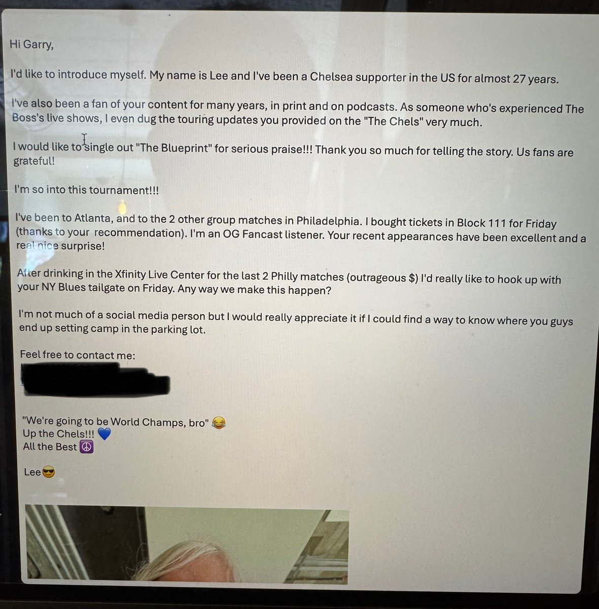 Received this email today… a nice reminder that as Chelsea, we’re carefree wherever we may be!

Anyway… if anyone’s at the game against Palmeiras on Friday, DM me.

Would be great to get as many Chels together.

**Please share this with any fans you know who are going** UTC! 💙