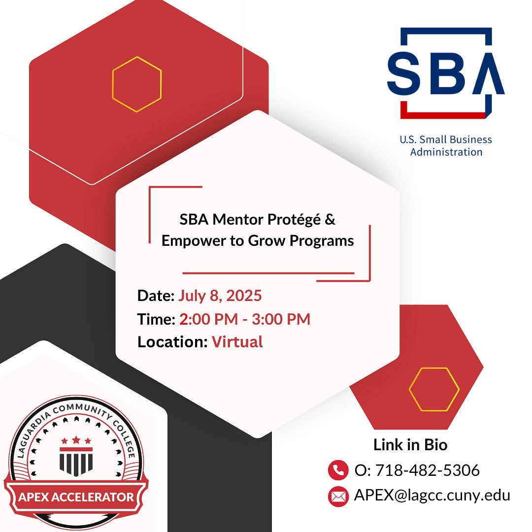 Webinar: Unlock Growth Through the SBA Mentor-Protégé Program

Join us June 8 at 2 PM to learn how the Mentor-Protégé Program (MPP) can help your small business grow through strategic partnerships.

#SmallBusiness #MentorProtege #EmpowerToGrow #BusinessWebinar #GovCon