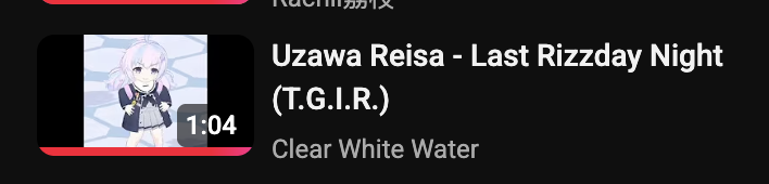 ah yes youtube. thank you for putting this in my music playlist