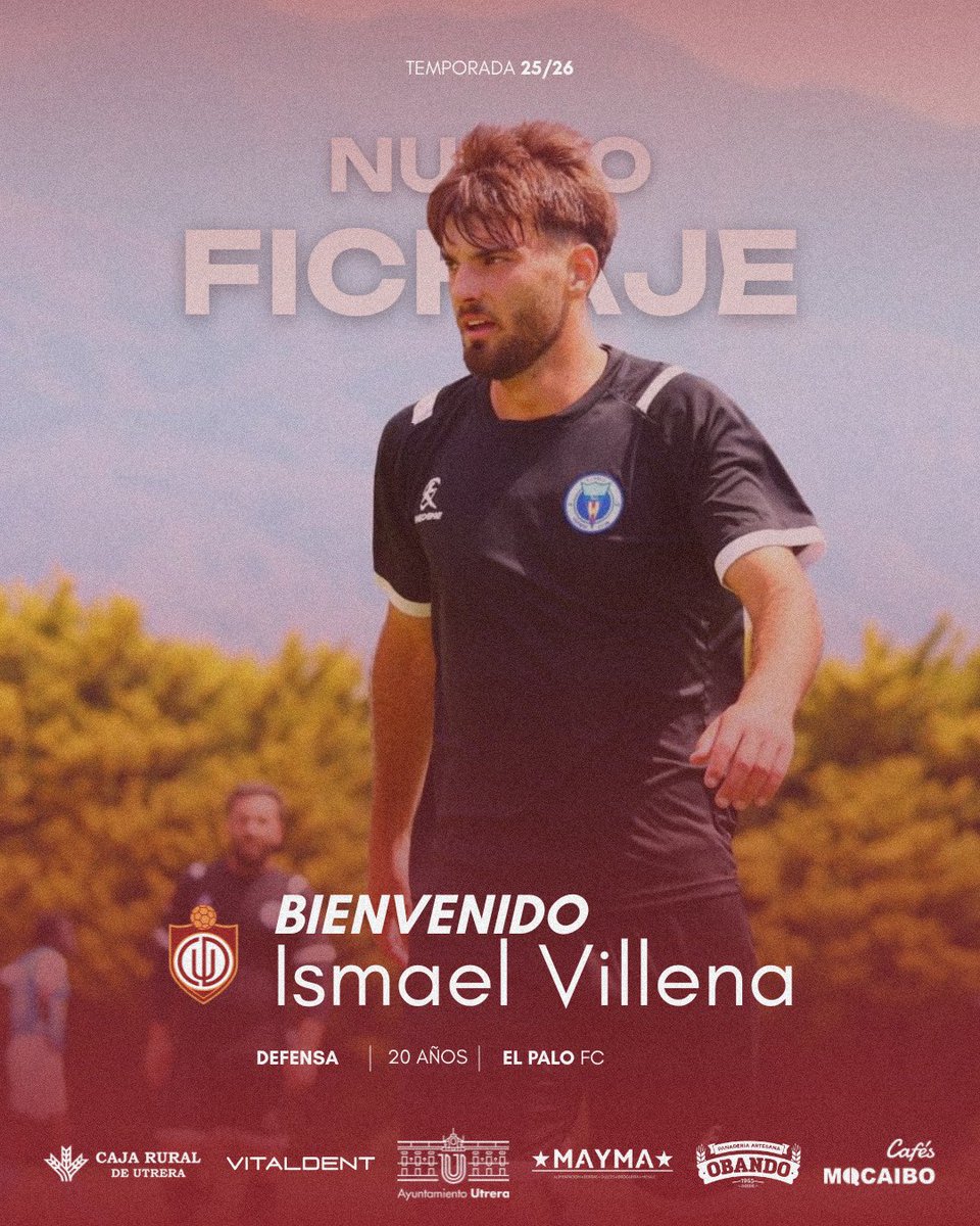 ✍️ 𝐎𝐅𝐈𝐂𝐈𝐀𝐋 | 𝐈𝐬𝐦𝐚𝐞𝐥 𝐕𝐢𝐥𝐥𝐞𝐧𝐚 se convierte en el cuarto fichaje del #CDUtrera para la 25-26 🔥

🫂 ¡Bienvenido, Ismael! ¡A por todas! 💪

#BienvenidoIsmael | #CDUtrera