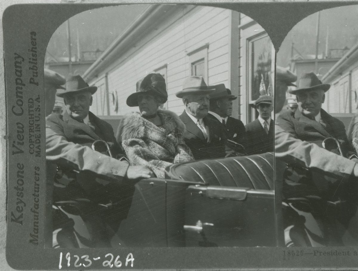 HooverPresLib's tweet image. Called the “Voyage of Understanding,” President Harding’s trip across the U.S. marked the first time a sitting president visited the Territory of Alaska. #OnThisDay July 8, 1923, the group visited Metlakatla, and Ketchikan (1923-a23 & 1923-a26) Read more: hoover.blogs.archives.gov/2016/01/20/ala…