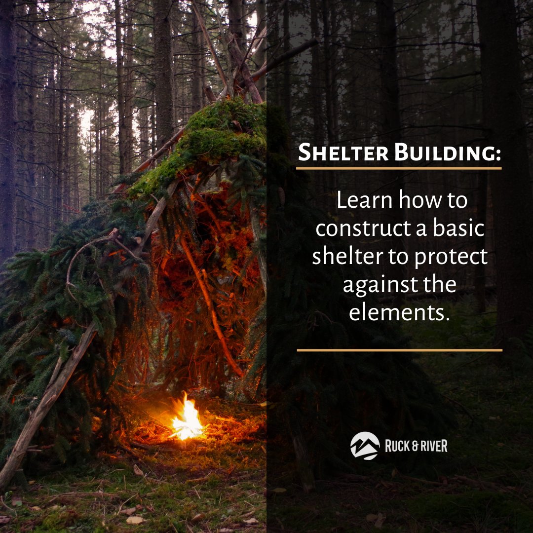 RuckAndRiver's tweet photo. Fire warms you, but a shelter saves you. Don’t hit the woods without knowing how to build both. https://t.co/Mod3CTFoIE