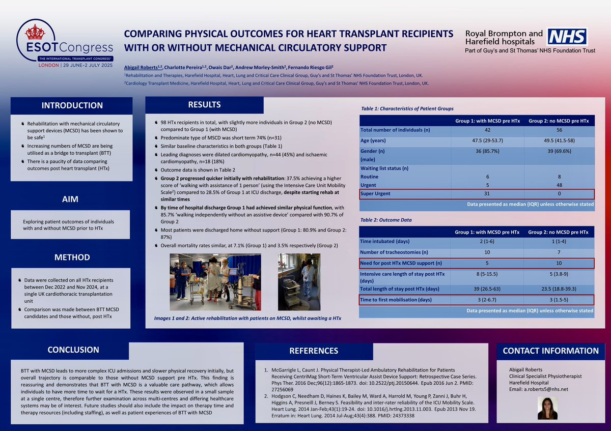 Abi_M_Roberts's tweet photo. ESOT 2025 🫀🫁 Fantastic congress and wonderful to be surrounded by so much transplantation clinical expertise 🙌🏼 #ESOTcongress #ESOT #london #soildorgantransplant #learning #knowledge https://t.co/Zo0a1lvU10