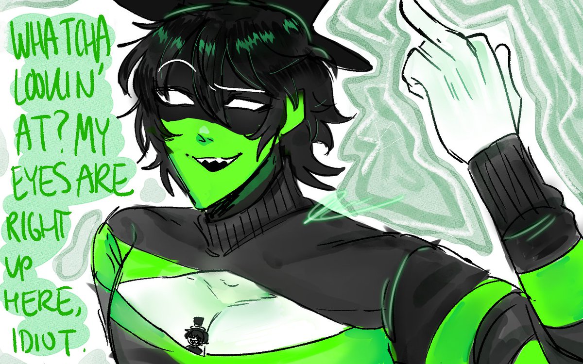 neoneldritchkyo's tweet photo. Haven't drawn him in a while, so as an excuse to I redrew a piece I made of him 3 years ago! How time has flown...
---
#thaffanart #hacknine #art https://t.co/ndG8RSH35E